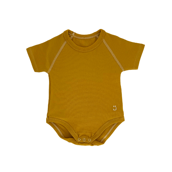 J BIMBI Romper 0-36M Biokatoen 4-seizoenen — Mosterd